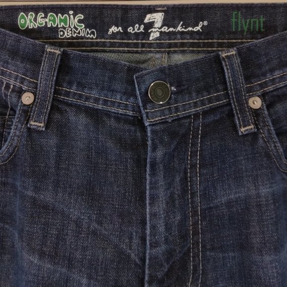 7 For All Mankind Dark Wash Bootcut Jeans Sz 31 - Picture 7 of 8